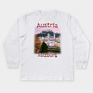 Austria - Salzburg old town Kids Long Sleeve T-Shirt